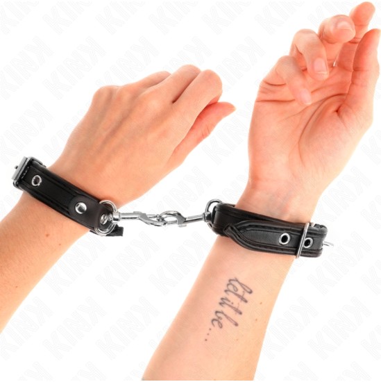 Kink Wrist Restraint KINK - MINI BLACK WRISTBANDS WITH STUDS ADJUSTABLE 16-22 CM X 2 CM