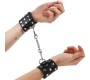 Kink Wrist Restraint KINK - WRIST RESTRAINTS WITH SNAP FASTEN FULL OF RIVETS BLACK ADJUSTABLE 19-24 CM X 5.5 CM