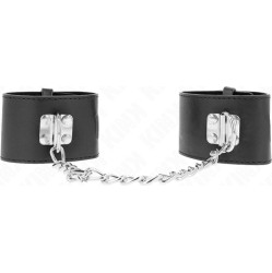 Kink Wrist Restraint KINK - FIXED WRIST RESTRAINTS WITH CHAIN 30 CM AND PADLOCK CLOSURE BLACK ADJUSTABLE 16-23 CM X 5.5 CM