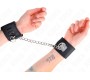 Kink Wrist Restraint KINK - FIXED WRIST RESTRAINTS WITH CHAIN 30 CM AND PADLOCK CLOSURE BLACK ADJUSTABLE 16-23 CM X 5.5 CM