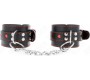 Kink Wrist Restraint KINK - BLACK WRIST RESTRAINTS WITH RED HEART INLAY ADJUSTABLE 21-28 CM X 5.5 CM