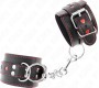 Kink Wrist Restraint KINK - BLACK WRIST RESTRAINTS WITH RED HEART INLAY ADJUSTABLE 21-28 CM X 5.5 CM