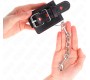 Kink Wrist Restraint KINK - BLACK WRIST RESTRAINTS WITH RED HEART INLAY ADJUSTABLE 21-28 CM X 5.5 CM
