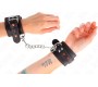 Kink Wrist Restraint KINK - BLACK WRIST RESTRAINTS WITH RED HEART INLAY ADJUSTABLE 21-28 CM X 5.5 CM