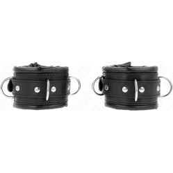 Kink Wrist Restraint KINK - HEAVY WRIST RESTRAINTS WITH BLACK FUR LINED ADJUSTABLE 20-30 CM X 6 CM