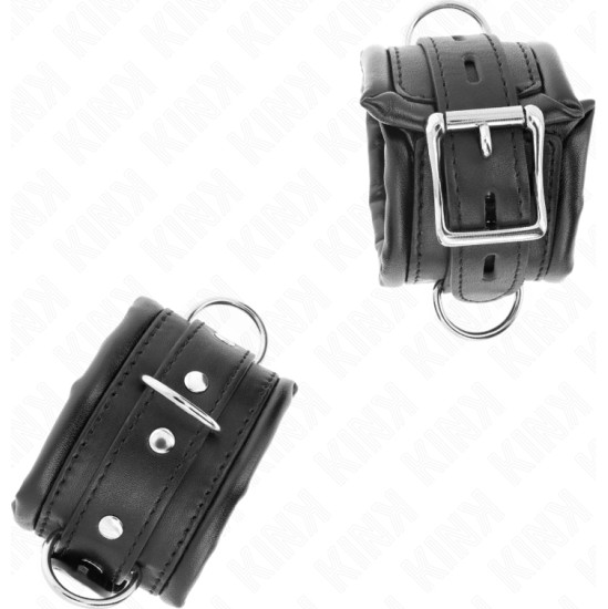 Kink Wrist Restraint KINK - HEAVY WRIST RESTRAINTS WITH BLACK FUR LINED ADJUSTABLE 20-30 CM X 6 CM