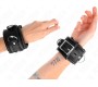 Kink Wrist Restraint KINK - HEAVY WRIST RESTRAINTS WITH BLACK FUR LINED ADJUSTABLE 20-30 CM X 6 CM
