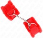 Kink Wrist Restraint KINK - FURRY LINED WRIST RESTRAINTS RED ADJUSTABLE 17-31 CM X 7 CM
