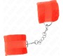 Kink Wrist Restraint KINK - BEGINNER FUR HAND CUFFS RED 30 X 7 CM