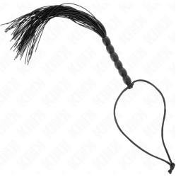 Kink Impact & Touch KINK - MINI SILICONE WHIP WITH 6 BLACK BEADS 26 CM