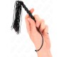 Kink Impact & Touch KINK - MINI SILICONE WHIP WITH 6 BLACK BEADS 26 CM