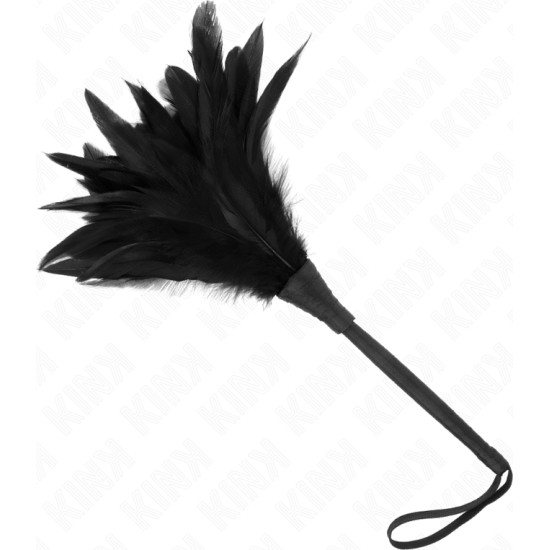 Kink Impact & Touch KINK - BLACK MAIDS HORN SHAPED TICKLE CHICKEN FEATHERS 36 CM
