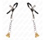 Kink Nipple Grip KINK - GOLD BELL PENDANT NIPPLE CLAMPS 6 CM