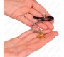 Kink Nipple Grip KINK - GOLD BELL PENDANT NIPPLE CLAMPS 6 CM