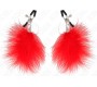Kink Nipple Grip KINK - FEATHER NIPPLE CLAMP RED 7 CM