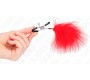 Kink Nipple Grip KINK - FEATHER NIPPLE CLAMP RED 7 CM