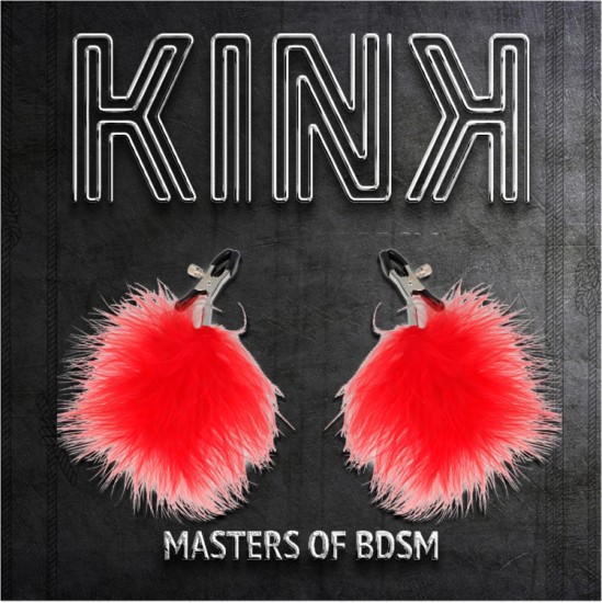 Kink Nipple Grip KINK - FEATHER NIPPLE CLAMP RED 7 CM