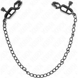 Kink Nipple Grip KINK - FLAT CHAIN NIPPLE CLAMPS BLACK 30 CM