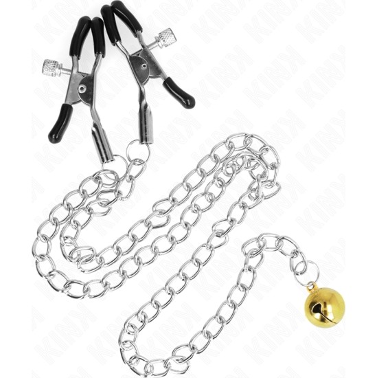 Kink Nipple Grip KINK - CHAIN NIPPLE CLAMPS WITH BELL 30 CM