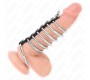 Kink Ring Power KINK - 7 METAL PENIS RINGS 3.2 CM TO 5 CM CONNECTED BY LEATHER