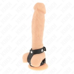 Kink Ring Power KINK - ADJUSTABLE DOUBLE LEATHER PENIS RING