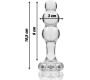 Nebula Series By Ibiza MODEL 1 ANAL PLUG BOROSILICATE GLASS CLEAR 10.5 CM -O- 3 CM