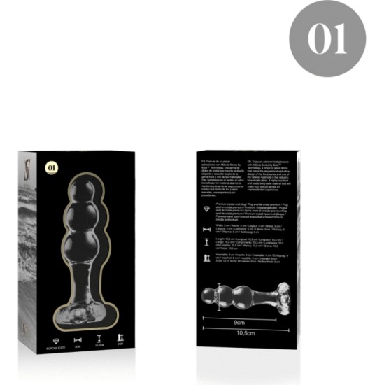 Nebula Series By Ibiza MODEL 1 ANAL PLUG BOROSILICATE GLASS CLEAR 10.5 CM -O- 3 CM