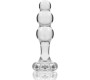 Nebula Series By Ibiza MODEL 1 ANAL PLUG BOROSILICATE GLASS CLEAR 10.5 CM -O- 3 CM