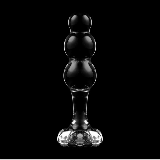 Nebula Series By Ibiza MODEL 1 ANAL PLUG BOROSILICATE GLASS CLEAR 10.5 CM -O- 3 CM