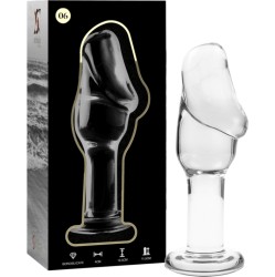 Nebula Series By Ibiza MODEL 6 ANAL PLUG BOROSILICATE GLASS CLEAR 12.5 CM -O- 4 CM