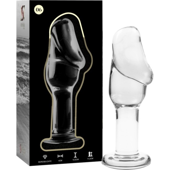 Nebula Series By Ibiza MODEL 6 ANAL PLUG BOROSILICATE GLASS CLEAR 12.5 CM -O- 4 CM