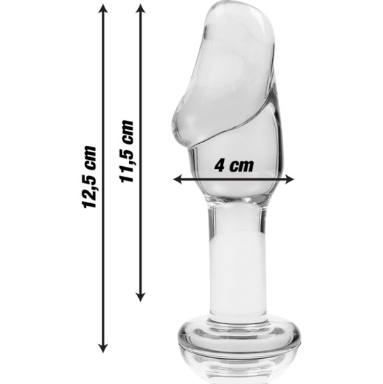 Nebula Series By Ibiza MODEL 6 ANAL PLUG BOROSILICATE GLASS CLEAR 12.5 CM -O- 4 CM