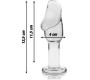 Nebula Series By Ibiza MODEL 6 ANAL PLUG BOROSILICATE GLASS CLEAR 12.5 CM -O- 4 CM