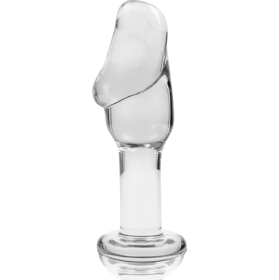 Nebula Series By Ibiza MODEL 6 ANAL PLUG BOROSILICATE GLASS CLEAR 12.5 CM -O- 4 CM