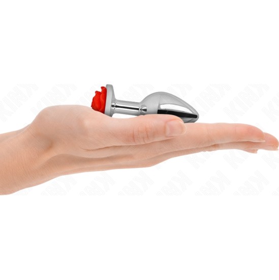 Kink Pleasure Plugs KINK - PLUG ANAL ROSE RED SIZE S