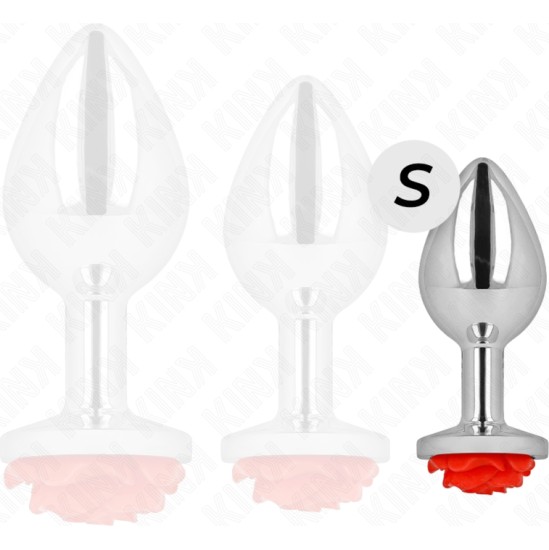 Kink Pleasure Plugs KINK - PLUG ANAL ROSE RED SIZE S