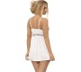 Subblime Babydolls SUBBLIME - BABYDOLL V NECKLINE WITH BOW DETAIL WHITE S/M