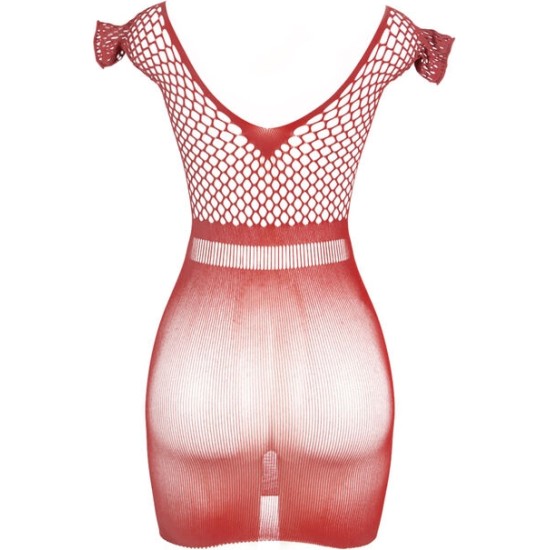 Subblime Dresses SUBBLIME - 951924 SHORT RED CROCHET GRILL DRESS ONE SIZE
