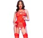 Chilirose Bodies CHILIROSE - CR 4879 CROTCHLESS BODYSUIT RED S