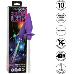 Calexotics SOUTHERN LIGHTS LIGHT UP ANAL PLUG 10 VIBRATIONS SILICONE PURPLE