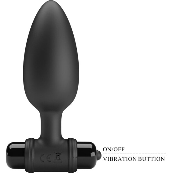 Pretty Love VIBRA BUTT PLUG 2 ANAL PLUG 10 VIBRATIONS BLACK