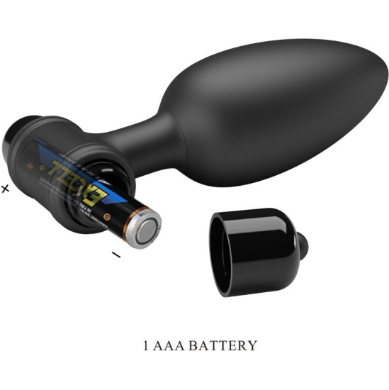 Pretty Love VIBRA BUTT PLUG 2 ANAL PLUG 10 VIBRATIONS BLACK