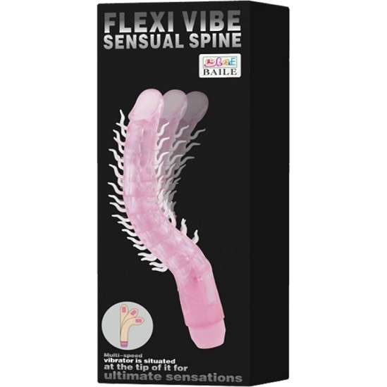 Baile FLEXI VIBE SENSUAL SPINE BENDABLE VIBRATING DILDO LILAC 23.5 CM