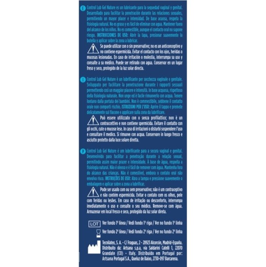 Control Lubes CONTROL - LUB GEL NATURE LUBRICANT 75 ML