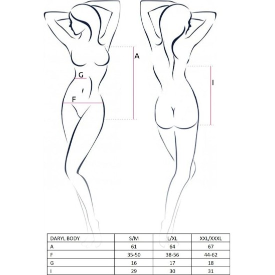 Passion Woman Teddies PASSION - WOMAN DARYL TEDDY BLACK SIZE S/M