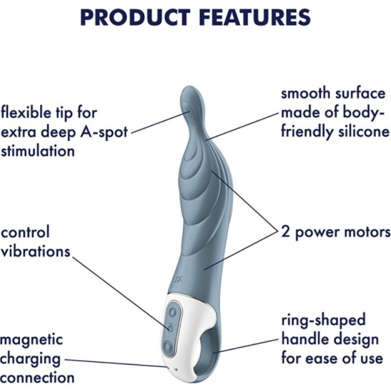 Satisfyer Vibrator SATISFYER - AMAZING 2 ASPOT VIBRATOR GREY
