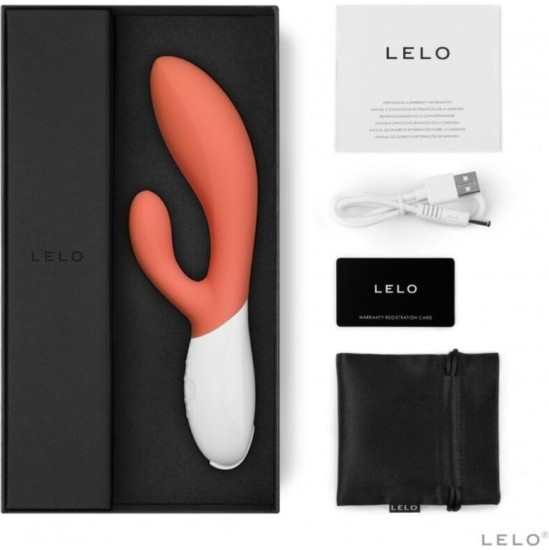 Lelo INA 3 LUXURY CORAL RABBIT VIBRATOR