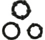 Seven Creations SET OF THREE BLACK PENIS RINGS