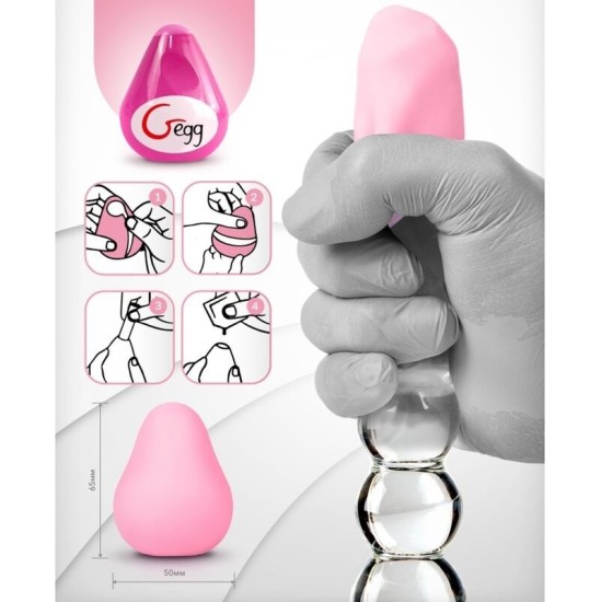 G-Vibe REUSABLE TEXTURED MASTURBATOR EGG PINK