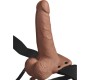 Fetish Fantasy Series ADJUSTABLE HARNESS REALISTIC PENIS WITH RECHARGEABLE TESTICLES AND VIBRATOR 15 CM